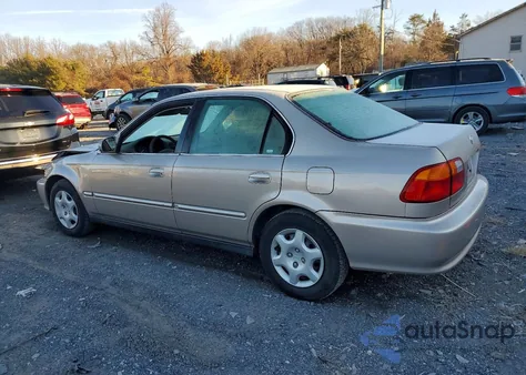 2000 Honda Civic Ex из США, поврежденный, VIN 1HGEJ8645YL040050